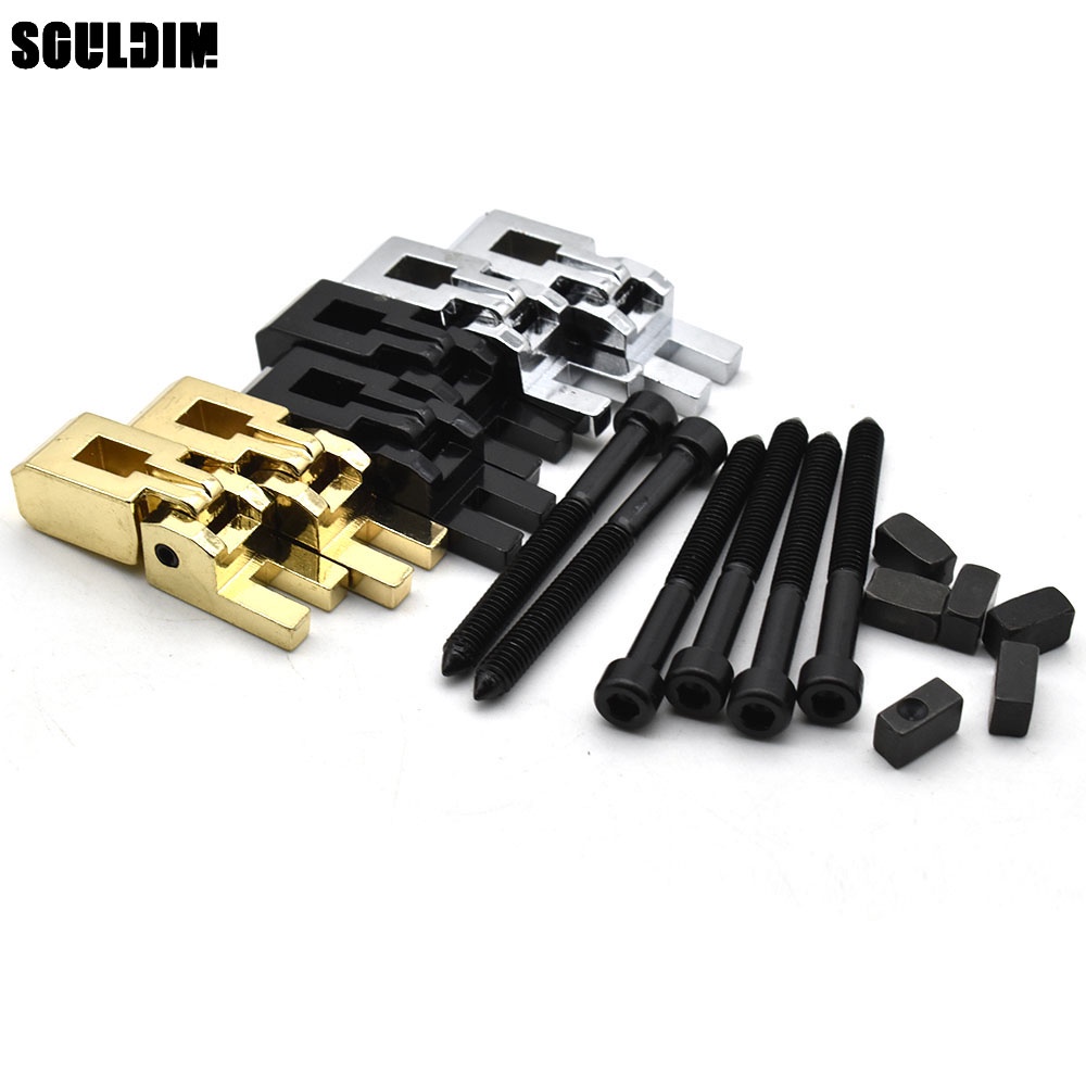 6 ชิ้น/เซ็ตกีตาร์ไฟฟ้า Double Locking Systyem Locking String Saddles ...