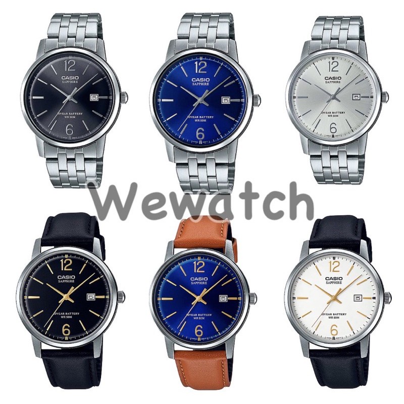 CASIO รุ่น MTS-110D MTS-110L นาฬิกาผู้ชาย กระจกแซฟไฟร์ แบตเตอรี่ 10 ปี ...