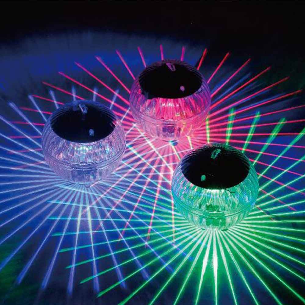 4PCS Outdoor Solar Water Float Light Solar Powered Floating Underwater