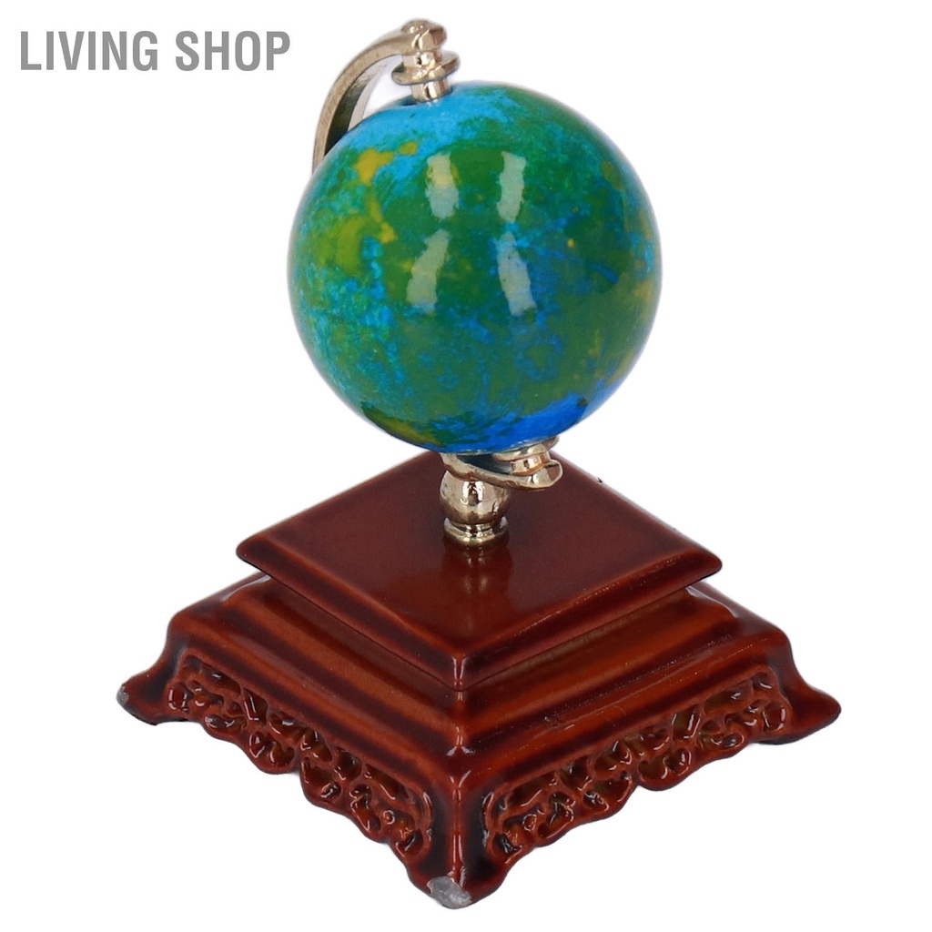 Miniature Globe For Dollhouse - 1:12 Scale Tiny Rotating World Globe Model For Miniature Decor - View #4