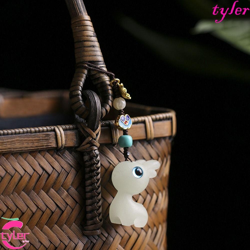 Tyler สไตล์จีน Key Chain การ์ตูนน่ารัก Creative Deer Luminous หิน ...