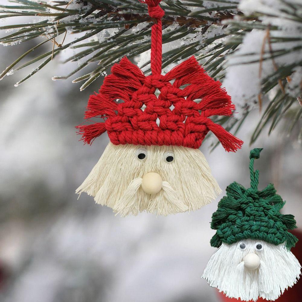 cherry3-เครื่องประดับผ้าฝ้ายทอมือ-ลายซานตาคลอส-จี้ซานตาคลอส-ไม่ซีดจาง-ของขวัญคริสต์มาส-สําหรับตกแต่ง