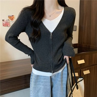 เสื้อคาร์ดิแกน ผ้าถัก ตัวสั้น 40-100 กก. 4 สี แฟชั่นฤดูใบไม้ผลิ และฤดูใบไม้ร่วง สําหรับผู้หญิง