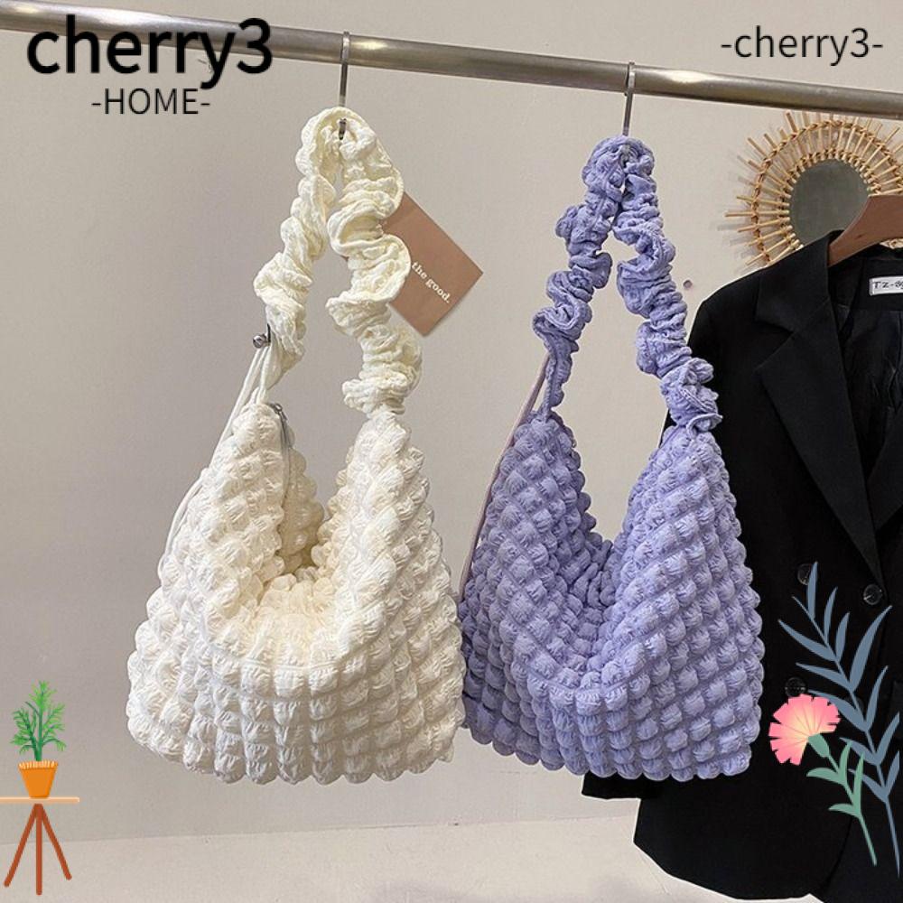 cherry3-กระเป๋าถือ-กระเป๋าสะพายไหล่-สะพายข้าง-ทรงโท้ท-จุของได้เยอะ-สีพื้น-แฟชั่นสําหรับสตรี