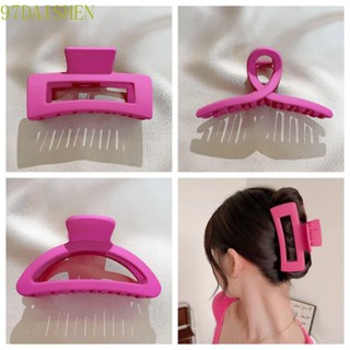 Daishen1 กิ๊บติดผมหางม้า พลาสติกอะคริลิค ขนาดใหญ่ ลายฉลาม สีชมพู