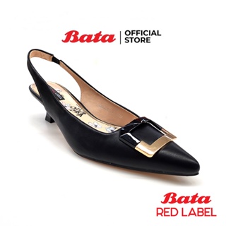 Bata บาจา Red Label รองเท้าส้นสูงรัดส้น ดีไซน์เก๋ สวมใส่ง่าย สูง 2 นิ้ว สำหรับผู้หญิง รุ่น AMY AND LEE สีดำ 6606252 สีเบจ 6608252