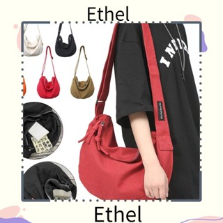 Ethel1 กระเป๋าผ้าแคนวาส สีพื้น สําหรับผู้หญิง นักเรียน