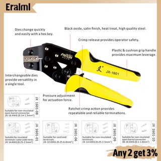 Eralml PARON คีมย้ําหางปลา JX-1601-2546 อเนกประสงค์ สีเหลือง สีดํา