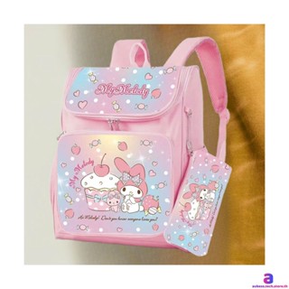 ตัวละครการ์ตูนmelody kuromi cinnamoroll kids กระเป๋านักเรียนความจุขนาดใหญ่ AUBESSTECHSTORE