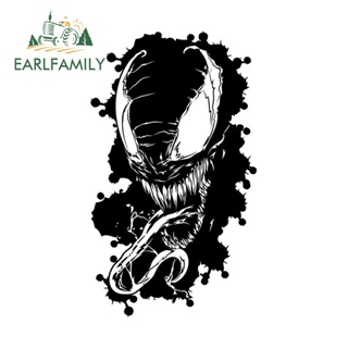 Earlfamily สติกเกอร์ ลายอนิเมะ Venom Evil Marvel กันน้ํา 13 ซม. X 3.25 ซม. สําหรับติดตกแต่งรถยนต์