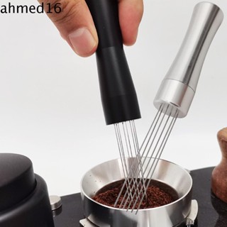 Ahmed เข็มคนผงกาแฟ สเตนเลส ด้ามจับอลูมิเนียม ทนทาน 6 เข็ม