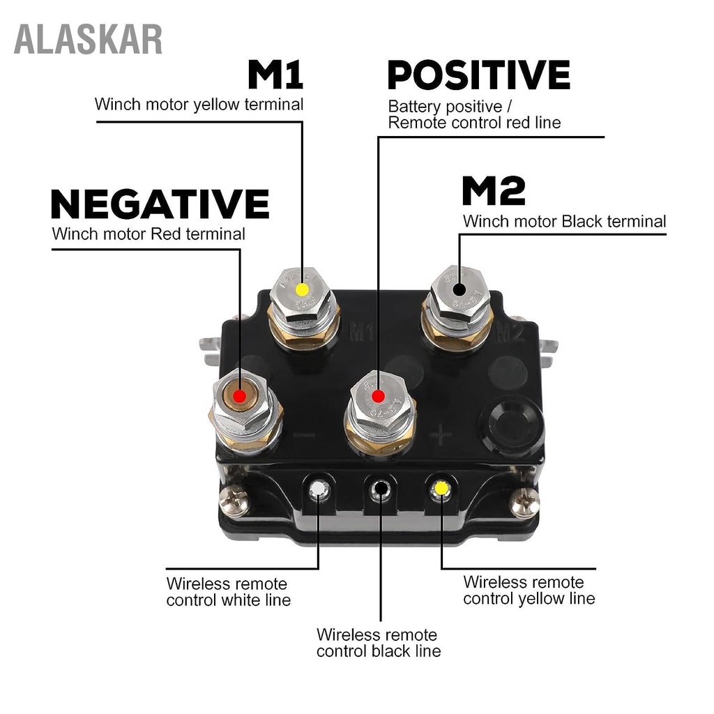 alaskar-12v-500a-winch-solenoidคอนแทครีเลย์controllerสำหรับ-8000-ถึง-15000lb-atv-utv-suv-trailerปั๊มไฮดรอลิกยกแจ็ค