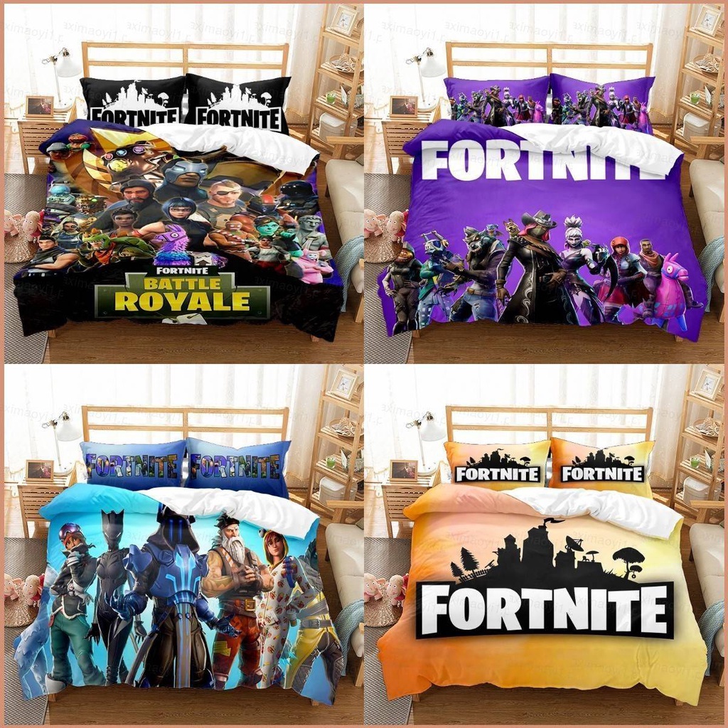 23-fortnite-ชุดเครื่องนอน-ผ้าปูที่นอน-ปลอกหมอน-ผ้าห่ม-บ้าน-ห้องนอน