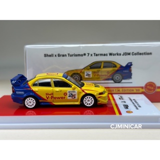 🔺Mitsubishi Lancer Evolution VI GSR T.M. Edition Shell x Gran Turismo JDM Collection Scale 1:64 ยี่ห้อ Tarmac Works