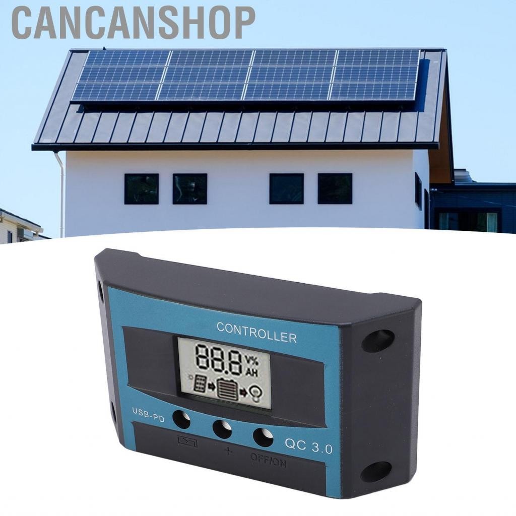 Cancanshop MPPT Solar Controller Panel Regulator พร้อมคู่ USB พอร์ต LCD ...