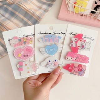 SANRIO กิ๊บติดผม กิ๊บปากเป็ด ซานริโอ้ ซินนาม่อนโรล คุโรมิ เมโลดี้ น่ารัก เครื่องประดับผม ที่คาดผม ปิ่นปักผม กิ๊บปากเป็ด 3 ชิ้น / ชุด