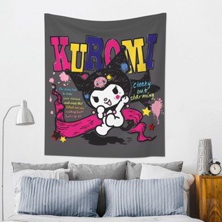 พรมแขวนผนัง ลาย Sanrio Kuromi ขนาด 60x51 นิ้ว สําหรับห้องนอน ห้องนั่งเล่น หอพัก