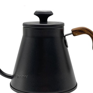 [Fenteer] กาต้มน้ําชา กาแฟ ด้ามจับไม้ น้ําหนักเบา กันรอยขีดข่วน 1000 มล. สําหรับปิกนิก บ้าน