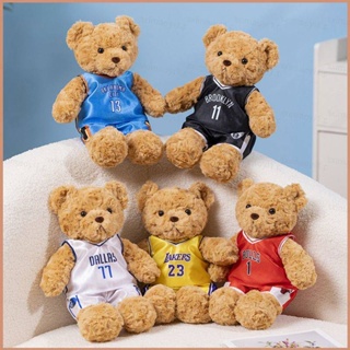 เสื้อกีฬาคอสเพลย์ 23 Teddy Bear NBA Stars Jerseys Jordan James Irving ของเล่นสําหรับเด็ก