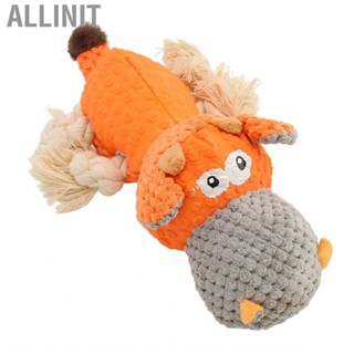 Allinit Hamster Toy Squeaky Dog Chew Interactive  Boredom Washable Stuffed Pet  Toys for Indoor Outdoor Hippo Shape