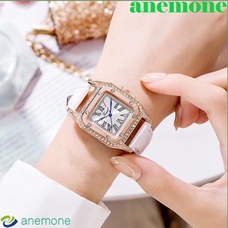 Anemone นาฬิกาข้อมือ ประดับเพทาย ตัวเลขโรมัน ของขวัญวันเกิด สําหรับผู้หญิง