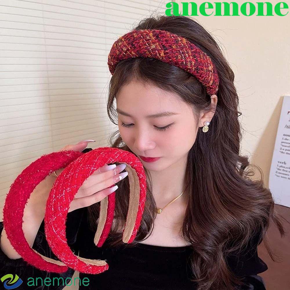 anemone-ที่คาดผม-สีแดง-กันลื่น-ล้างได้-เครื่องประดับผม-ที่คาดผม-ที่คาดผมตรุษจีน