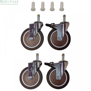 【Big Discounts】Oil and Chemical Resistant 4 Inch Swivel Stem Caster Replacement Wheels Set of 4#BBHOOD