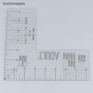 [fashionapple] ใหม่ พร้อมส่ง ไม้บรรทัดอะคริลิค รูปโลโก้หน้าอกซ้าย สําหรับผู้ใหญ่