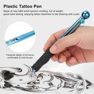 ปากกาสักมือ UV เคลือบสูญญากาศ 3D พลาสติกแบบพกพาเข็มปากกาสักเครื่องมือ