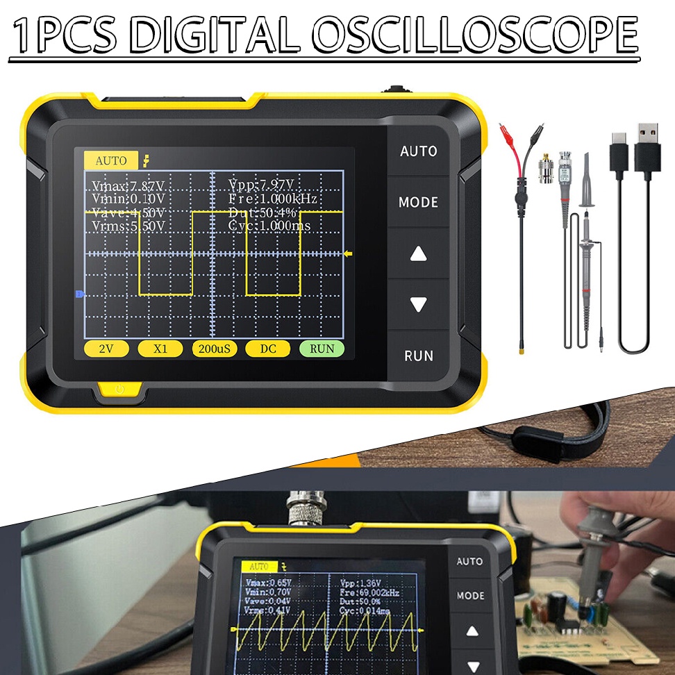 New Digital Oscilloscope 800VPP Handheld Oscilloscope Type C Charging