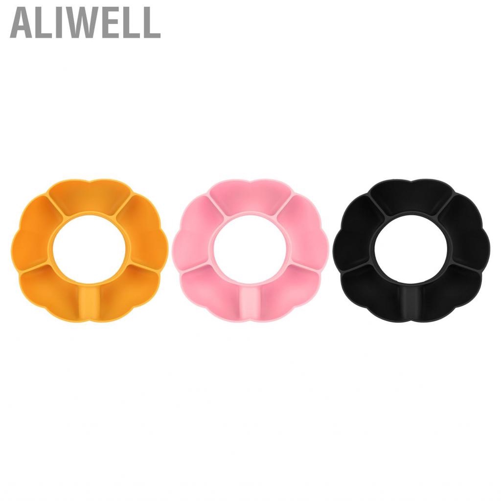 Aliwell 5 Grid Silicone Divided Serving Tray Snack Divider Container