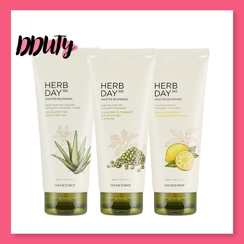The FACE SHOP Herb Day 365 Master Blending โฟมล้างหน้า 170 มล. / 3
