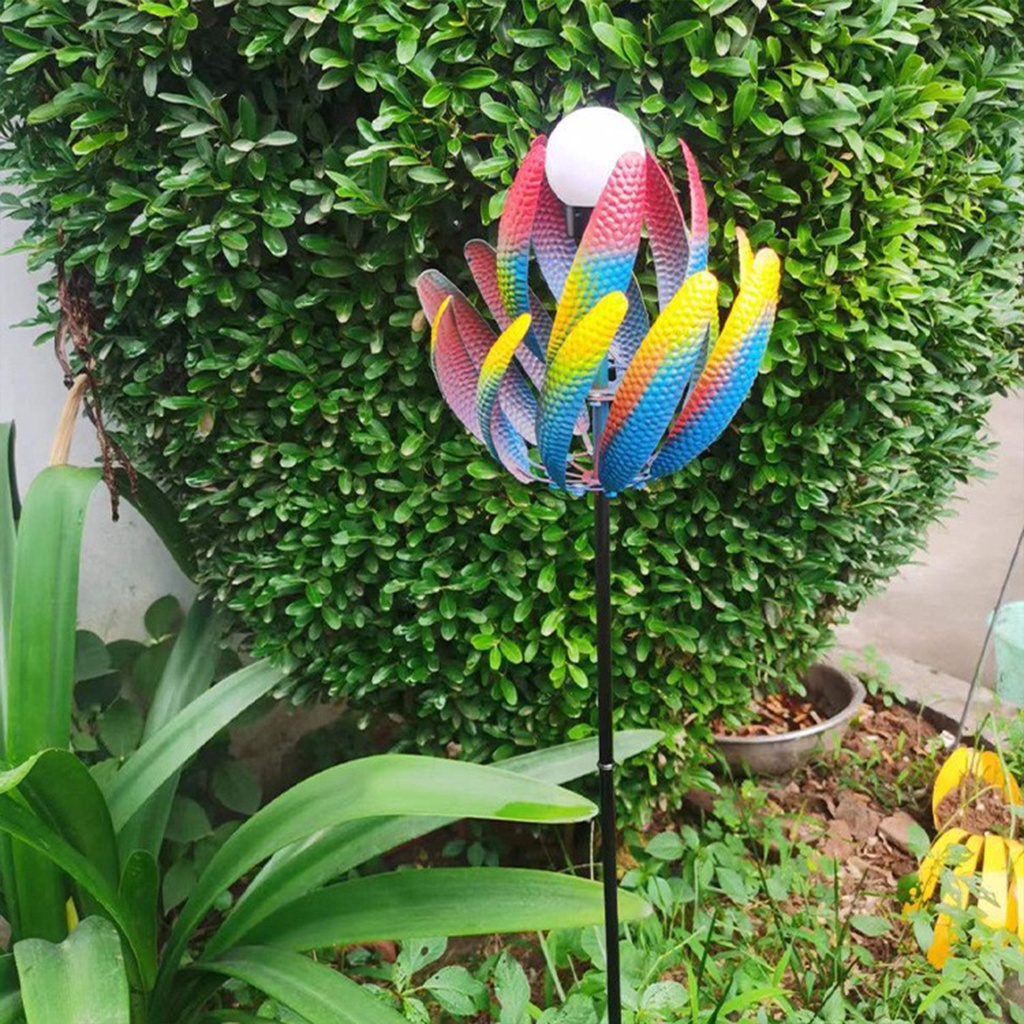 Wind Spinner หมุนตกแต่งสวน Faceted โลหะ Multicolor Windmill | Shopee ...