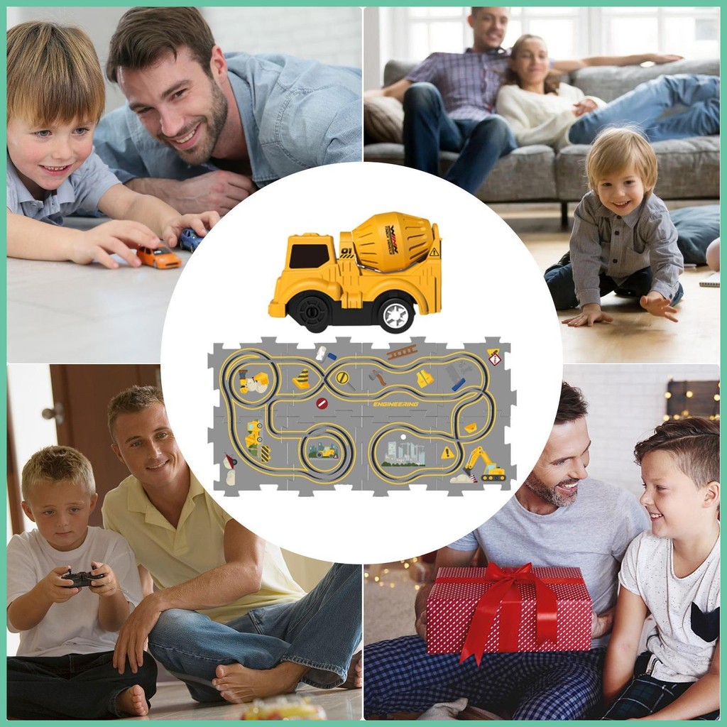 Puzzle Track Car Play Set Puzzle Board Puzzle Rail Car Puzzle Racer ...