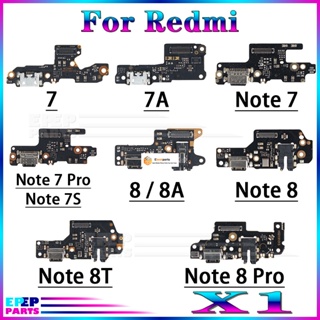 Guoyin-1 ชิ้น พอร์ตชาร์จ USB แจ็คเชื่อมต่อสายเคเบิลอ่อน สําหรับโมดูลบอร์ดชาร์จ Redmi Note 7 7A 7Pro 7S 8 8T 8Pro