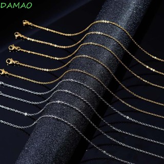 Damao สายโซ่สเตนเลส สีทอง สีเงิน สําหรับทําเครื่องประดับ DIY