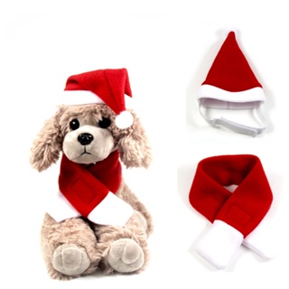 &lt; Cutepethome &gt; ผ้าพันคอ ผ้าฟลีซ ลายคริสต์มาส สีแดง สําหรับสัตว์เลี้ยง สุนัข แมว ขายดี