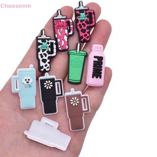 Cheesenm คลิป PVC รูปก้างปลา สําหรับตกแต่งรองเท้าผ้าใบ รองเท้าเด็ก 10 ชิ้น