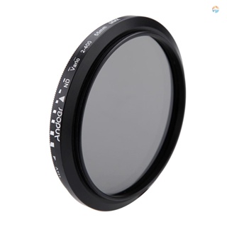 {Fsth} Andoer 55mm ND Fader Neutral Density Adjustable ND2 to ND400 Variable Filter for Canon  DSLR Camera