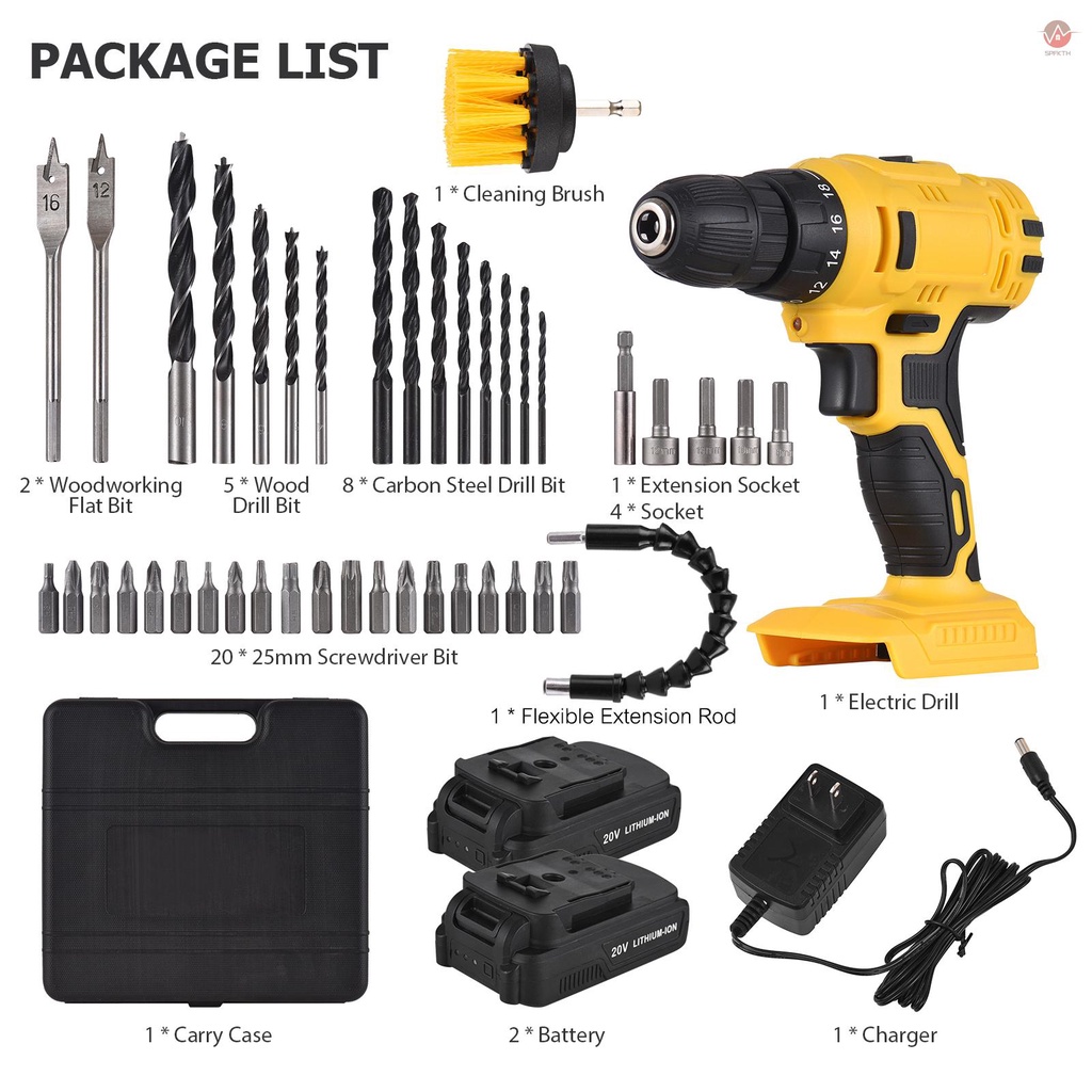 brand-20v-portable-cordless-electric-drill-3-8-inch-chuck-handheld-power-drill-screwdriver-with-2-batteries-fast-charger-versatile-tool-for-woodworking-and-metalworking