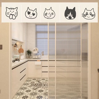 ผ้าม่านสั้น ทรงสามเหลี่ยม ลายการ์ตูนแมวน่ารัก สําหรับแขวนตกแต่งประตู ห้องครัว ห้องนั่งเล่น ระเบียง หน้าต่าง ห้องนอน