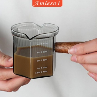 [Amleso1] แก้วมักผสม แบบใส ทนความร้อน ขนาดเล็ก สําหรับคาเฟ่ บ้าน ร้านชา บาร์