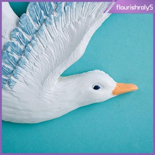 [Flourishroly5] ประติมากรรมเรซิ่น รูปนกพิราบบิน 3D สําหรับแขวนตกแต่งผนัง 3 ชิ้น