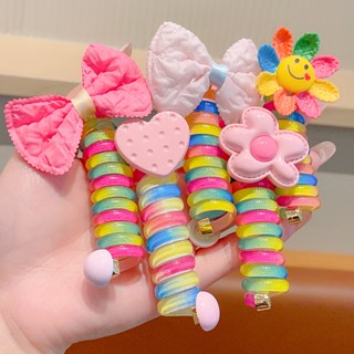 ยางรัดผมหางม้า น่ารัก สไตล์เกาหลี สําหรับเด็กผู้หญิง