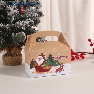 Alittlese ถุงกระดาษใส่ขนมเค้ก รูปซานตาคลอส 4 ชิ้น