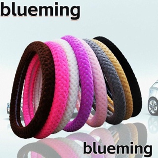 Blueming2 ปลอกหุ้มพวงมาลัยรถยนต์ ประดับขนเฟอร์ หลากสี 1 ชิ้น