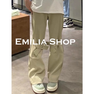 EMILIA SHOP กางเกงขายาว กางเกงคาร์โก้ผู้หญิง คาร์โก้ กางเกง fashionable chic มีชีวิตชีวา ตัวเหมือนคนชั้นสูง A20M00837Z230912