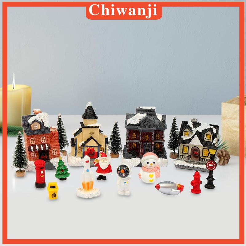 chiwanji-ฟิกเกอร์เรซิ่น-รูปบ้านหมู่บ้านเรืองแสง-ขนาดเล็ก-สําหรับตกแต่งบ้าน-เทศกาลคริสต์มาส