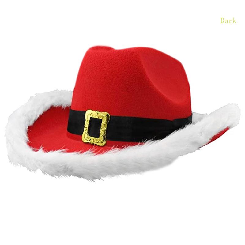 หมวกปีกกว้าง-ผ้าสักหลาด-ลายซานตาคลอส-สไตล์วินเทจ-สําหรับปาร์ตี้คริสต์มาส