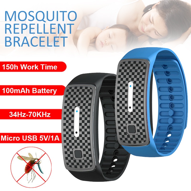 New Ultrasonic Mosquito Repellent Bracelet USB Anti Mosquito Plague Bug